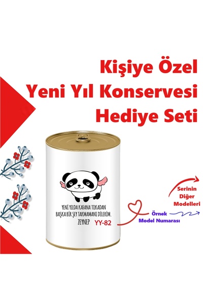 E-Hediyeci Kişiye Özel Sevimli Yılbaşı Konsept Hediye Kutusu Sevgiliye, Ablay...