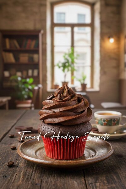 Trend Hediye Sepeti Approximately 200 Pieces Standard Size Red Muffin Cake Mold 50X30 Mm, Cupcake Paper, Brownie Mold