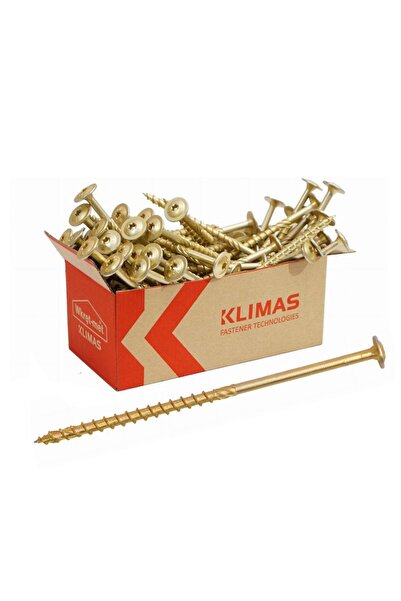 Wkret-Met Set of 50 Carpenter Screws, Flat Head, TX40 - 8x200 mm