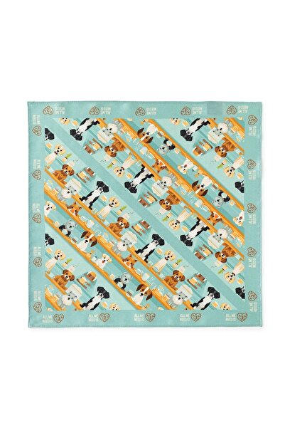 All We Need Is Pets Bandană de mătase albastră pentru câini și iubitori de animale de companie, tip bomboane de la Puppies Candy Shop