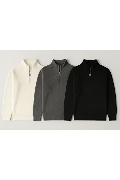 golden toptan 3-Piece Zippered Sweater