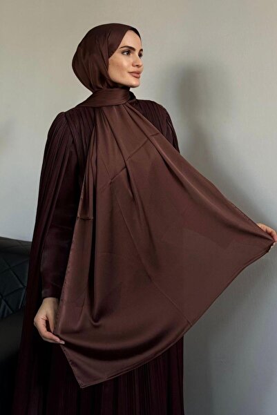 MERVEN AKYÜZ Jan Jan Abiye Şal Çikolata Kahve