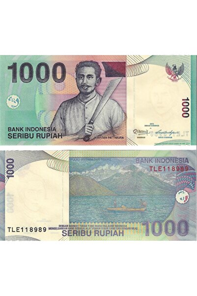 emir koleksiyon coin & paper collection Endonezya 2013 Yılı 1000 Rupiah Yaban...