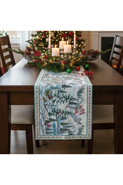 tarzınısec Coperta Runner cu tematică de Anul Nou cu imprimeu digital Crăciun...
