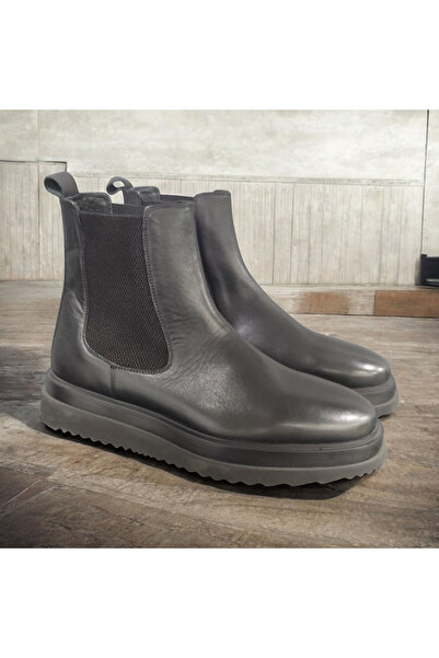 VİVA SHOES 100% Genuine Leather Eva Sole Chealsea Men's Boots