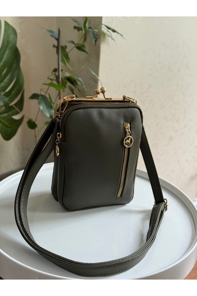 Bagnest Clip-On Three-Eye Faux Leather Women's Shoulder Bag