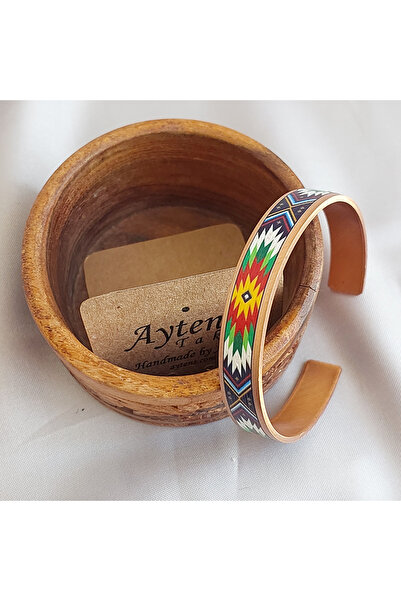 aytens Handmade Copper Bracelet |   Ethnic Patterned Uv Printing |   Unisex D...