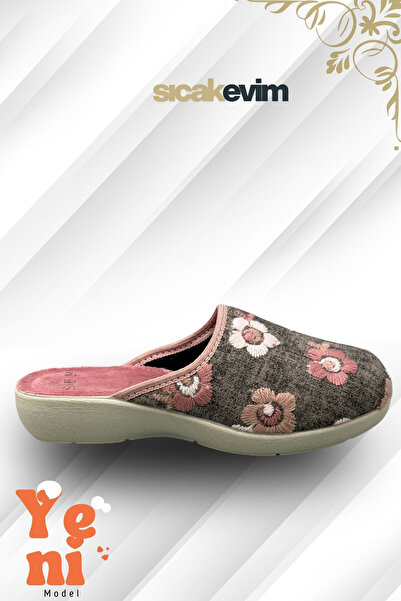 sermoda Γυναικείες παντόφλες εσωτερικού χώρου – Παντόφλες εσωτερικού χώρου με ελαφριά σόλα πολυελαίου, ζεστές παντόφλες εσωτερικού χώρου γκρι ροζ