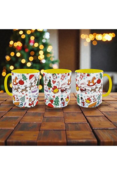 ALPŞAN TİCARET Yılbaşı Temalı Kupa Merry Christmas Kupa Bardak Yeni Yıl Konse...