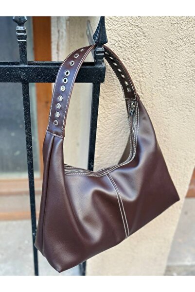 SHIKIRTI Geantă de umăr pentru femei cu detaliu de mâner cu puncte