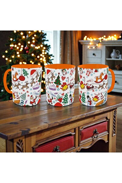 ALPŞAN TİCARET Yılbaşı Temalı Kupa Merry Christmas Kupa Bardak Yeni Yıl Konse...