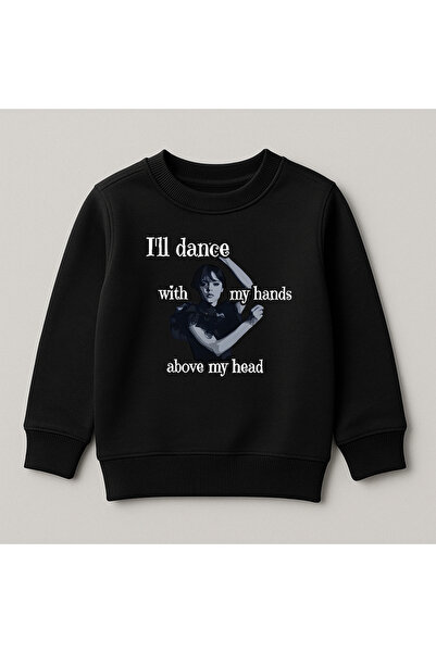 SVART WEAR Wednesday Printed Crew Neck 100% Bumbac Pulover pentru copii tricou