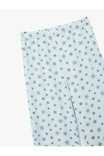 Koton Pantaloni confortabili de pijama croială din amestec de viscoză cu imprimeu