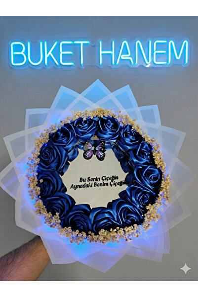 Buket hanemm 13 Adet Aynalı Cispo Süslemeli Led Işıklı Gül Buketi