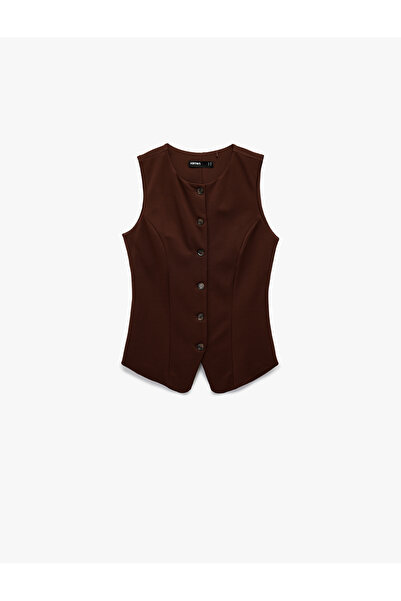 Koton Γιλέκο με κουμπιά με λαιμόκοψη σε σχήμα V εφαρμοστό
