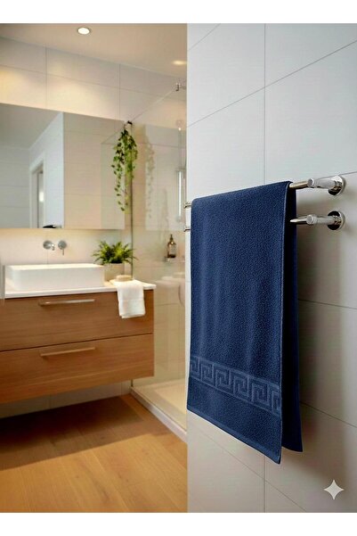 OEM Luxurious velvet and absorbent cotton bath towel, 70x130 cm, Navy blue
