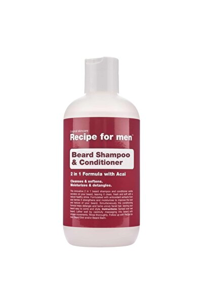 Recipe For Men Șampon și balsam pentru barbă, Curățare și hidratare, Șampon p...