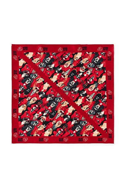All We Need Is Pets Red Obsession Dark Red Silk Bandana for Dogs and Pet Lovers