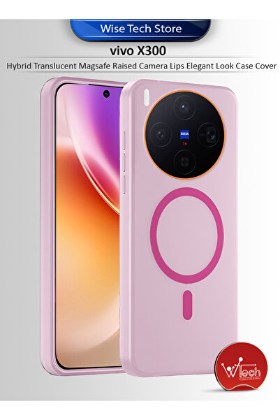 Wtech غطاء حماية أنيق لهاتف vivo x300 5G 2025 هجين شفاف مع كاميرا ماج سيف بارزة