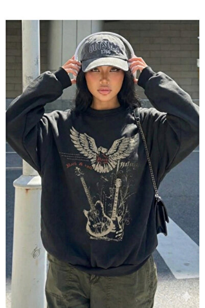 Köstebek Rock Guitar Eagle Unisex Sweatshirt