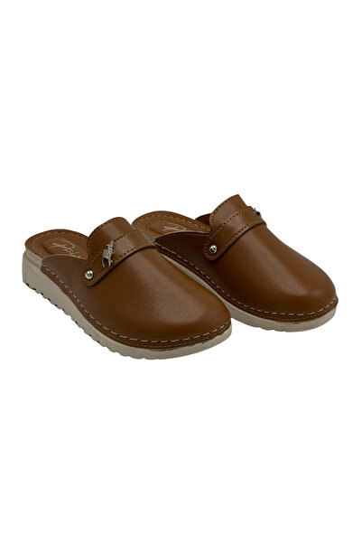 Perla Ayder Closed Front Stone Striped Slippers