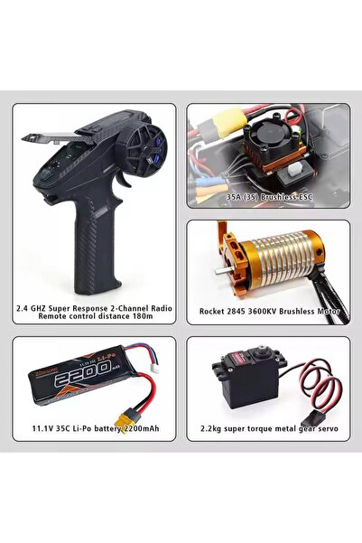 ZD Racing Remote control car MT-16 4WD scale 1:16 2.4G maximum speed 80km/h+ 3S 35C battery