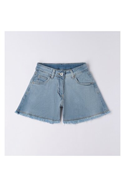 İDO I Do - Girls' Denim Shorts, 4.6873, Blue, 128-140 cm