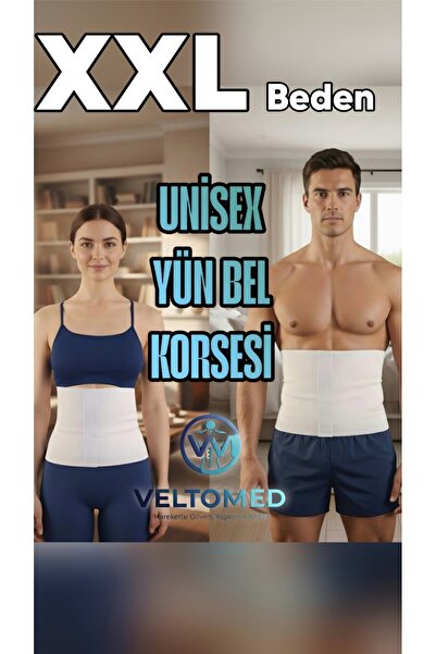 Veltomed Giydirmeli Yün Bel Kuşağı - Beli Sarar, Ağrıyı Giderir, Böbrekleri S...