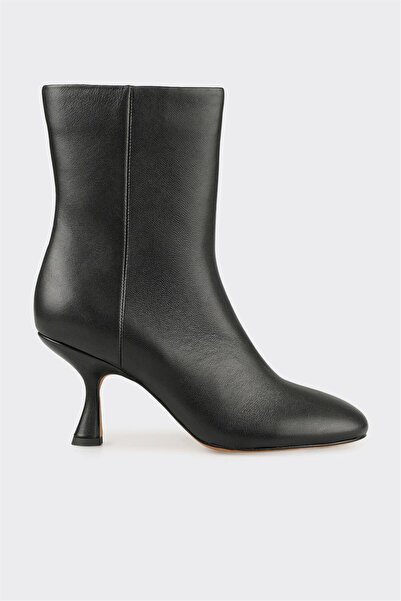 Elle Shoes Siyah Deri Kadın Klasik Bot