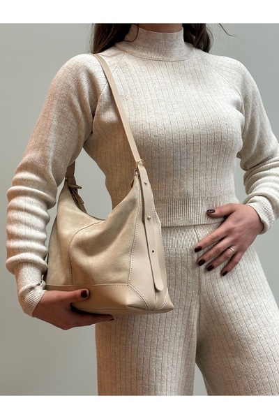 MaVaux Moka 100% Genuine Leather Stylish Detailed Shoulder Bag