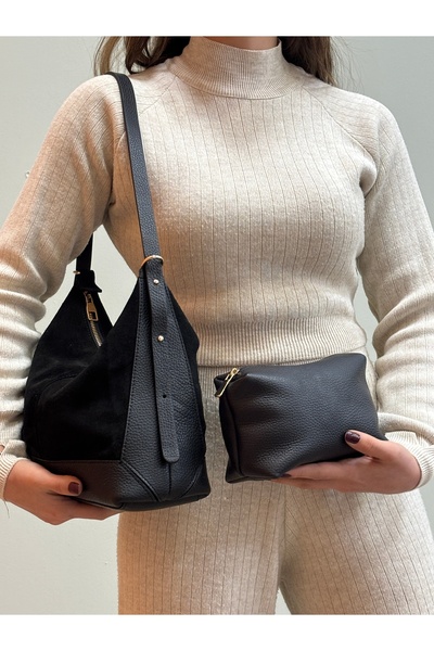 MaVaux Moka 100% Genuine Leather Stylish Detailed Shoulder Bag