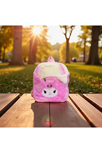 Kuzey Tacı حقيبة ظهر صغيرة من القطيفة على شكل حيوان كورومي اللطيف - حقيبة أطفال ناعمة وملونة Vip