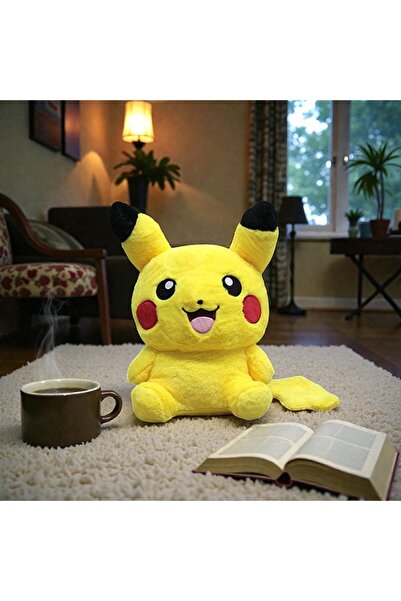 Kuzey Tacı Pokemon Pikachu Plush Backpack - Giant Size Soft Character Bag (42 cm) Vip
