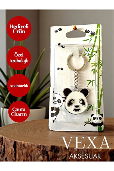 Vexa Aksesuar Breloc din metal cu figurină de panda – Ornament pentru geantă ...