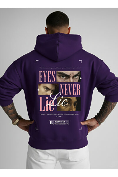 LORVEX Hanorac supradimensionat tricou 100% bumbac Imprimat cu textul NEVER LIE