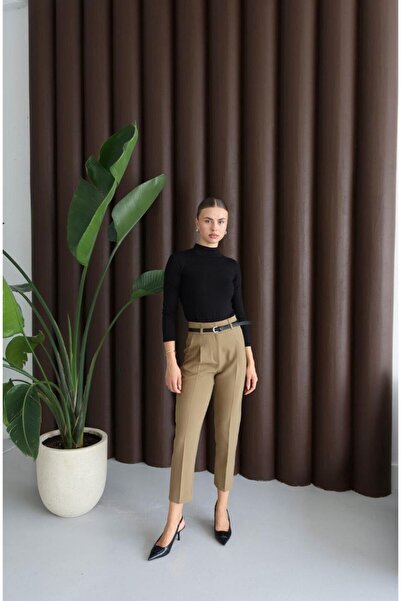My Blog Khaki Belted Trousers - 3790