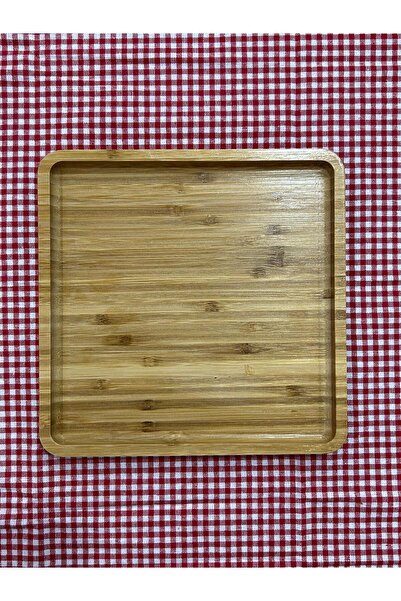 YAZICI Bamboo Presentation Plate Breakfast Plate 1 Piece Special Production Square