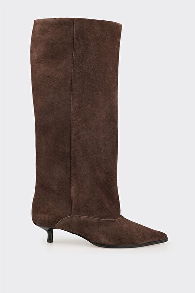 Elle Shoes Kahve Deri Kadın Çizme
