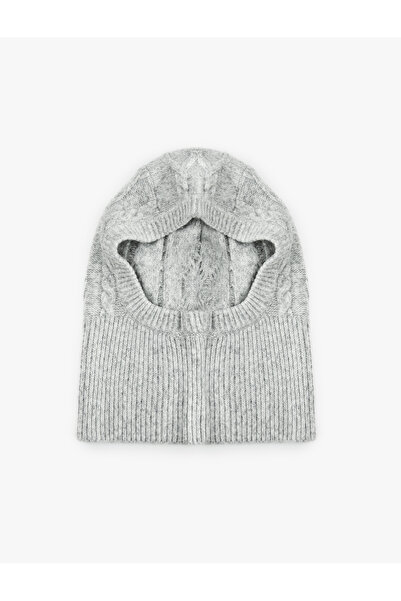 Koton Hair Braid Textured Balaklava Beanie