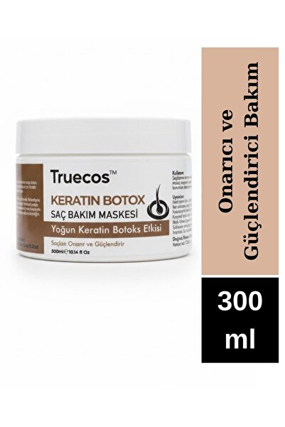 TRUECOS KOZMETİK Keratin Botox Saç Bakım Maskesi 300 ml – Yoğun Onarıcı & Bes...