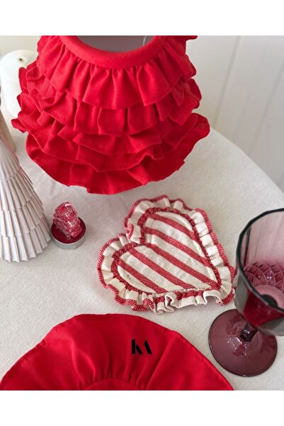 KaiAtelier لوڤلي لاين - قاعدة أكواب على شكل قلب - قطعة واحدة