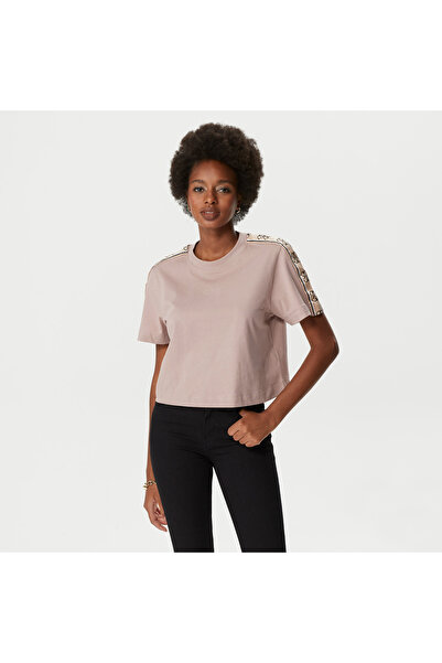 Guess Britney Kadın Pembe Crop T-Shirt