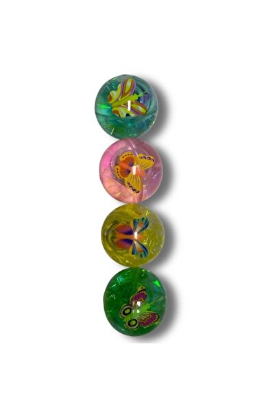 OEM Set of 4 balls with lights that turn on on floor contact - Butterfly design