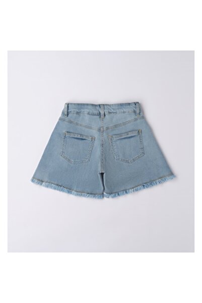 İDO I Do - Girls' Denim Shorts, 4.6873, Blue, 128-140 cm