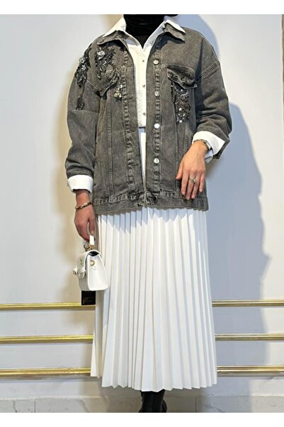 my312 جاكيت جينز مرصع بالأحجار-7949