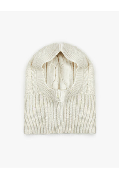 Koton Hair Braid Textured Balaklava Beanie