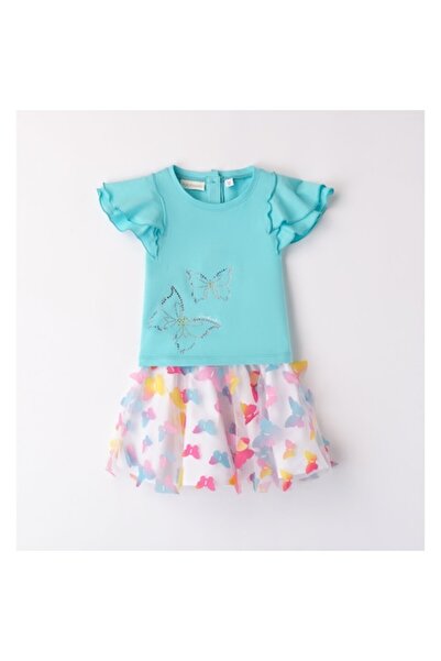 Sarabanda set: t-shirt and tulle skirt with butterfly appliqués for girls, 98...