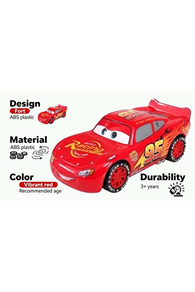 DİSNEY CARS Disney Car Lightning Pull-Back Metal Car Toy – Toy for Children Vehicle Toy, Light & Music Car