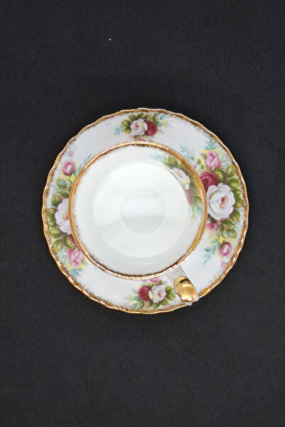 Royal Albert Celebration Porcelain Double Coffee Cup and Saucer 2 Pieces 120 ml