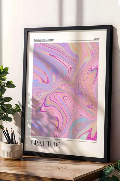 Saturn Pictură înrămată în cadru Gratitudine Aura de recunoștință Culori de e...